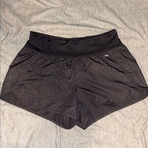 Jockey Women's Black Geometric Lightweight Running Athletic Shorts